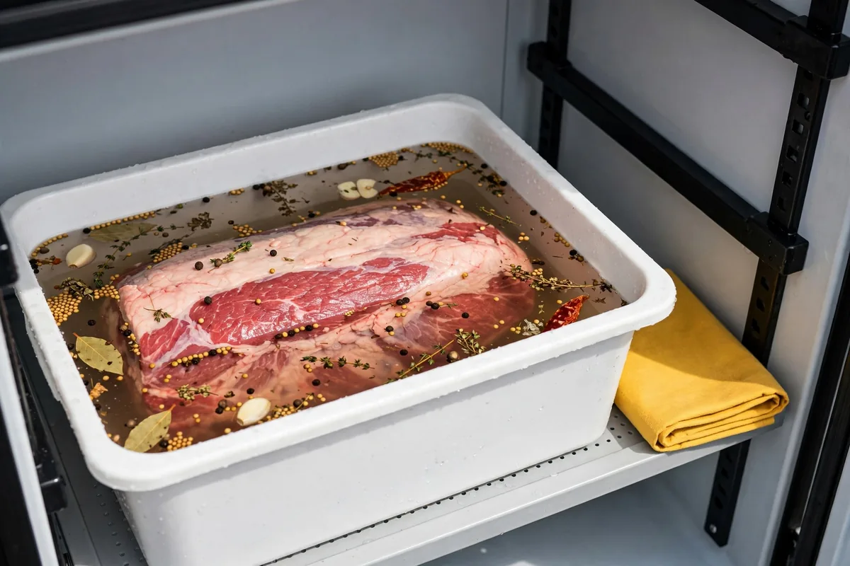 A brisket in brine