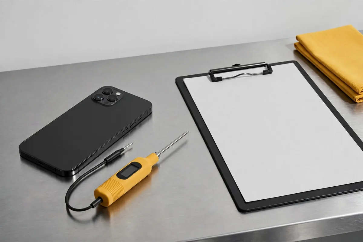 A phone on a counter
