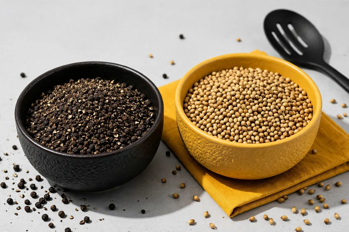Pepper and coriander