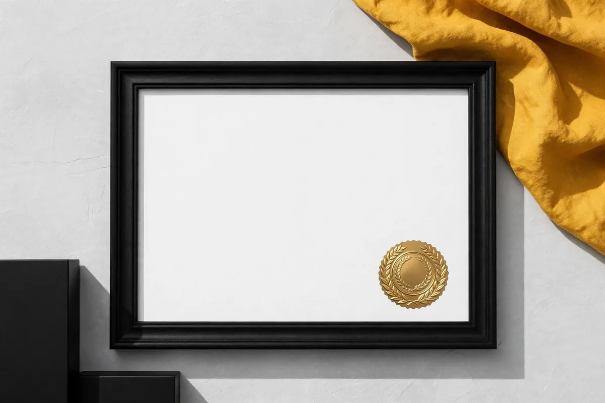 A blank certificate