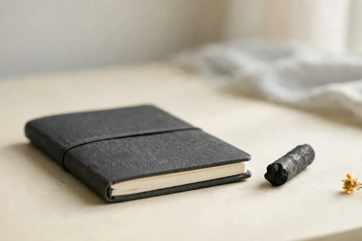 A closed notebook
