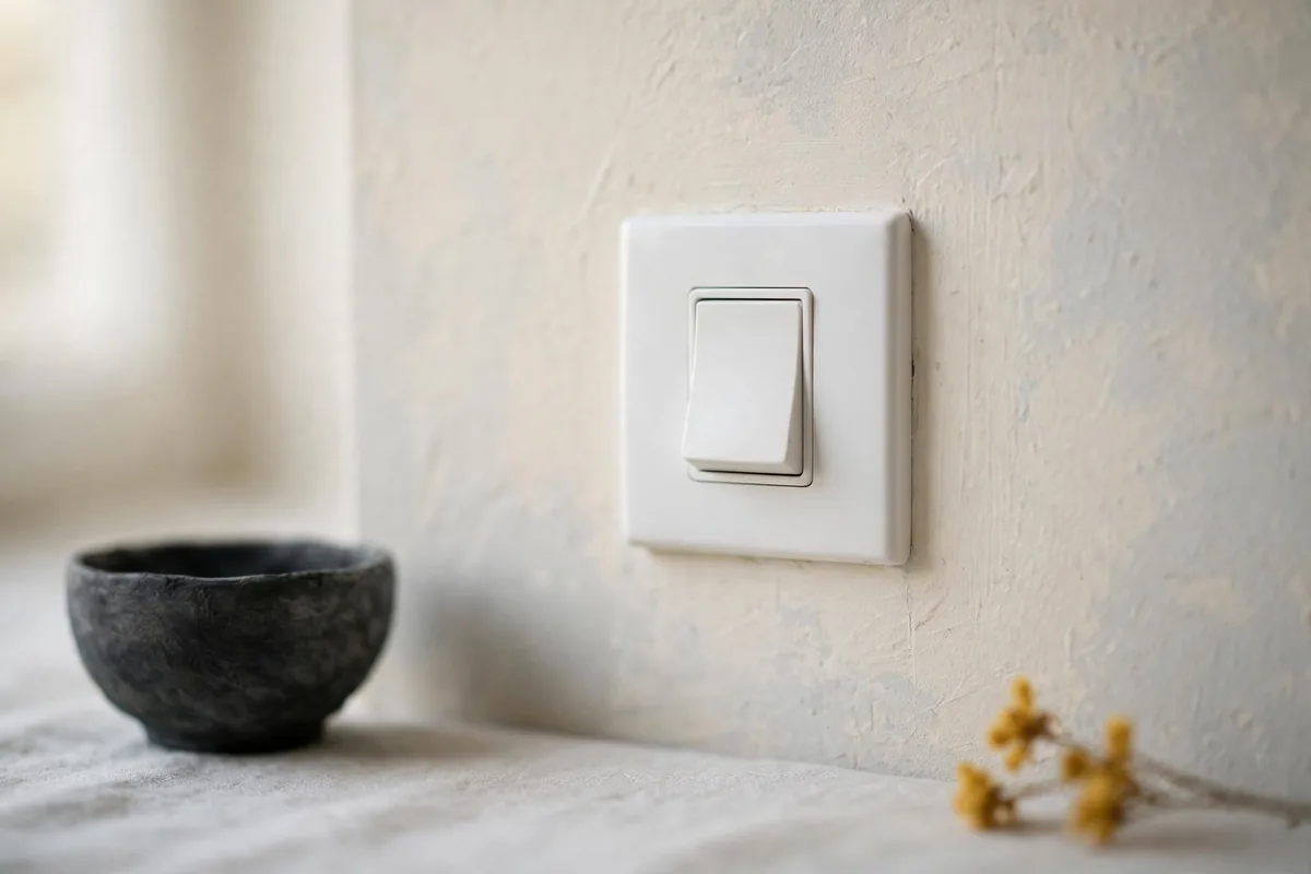 A switch turned off